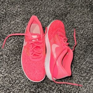 Pink Nike Flex Contact Sneakers